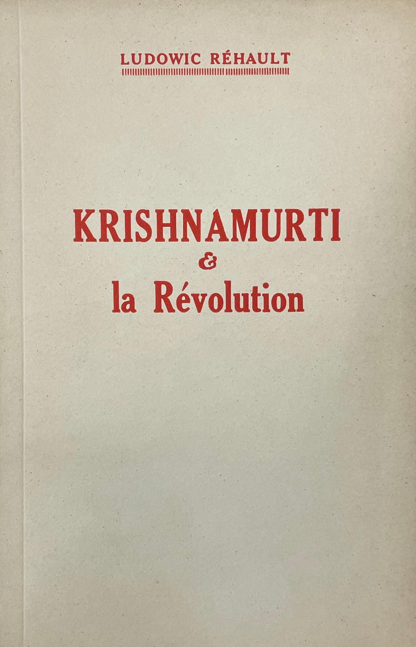 Krishnamurti & la révolution - occasion